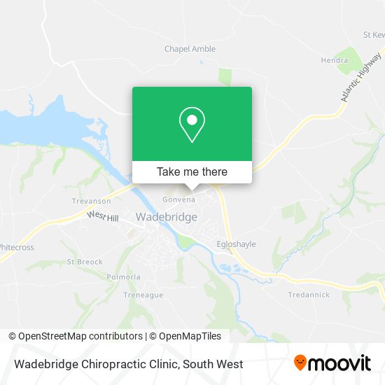 Wadebridge Chiropractic Clinic map