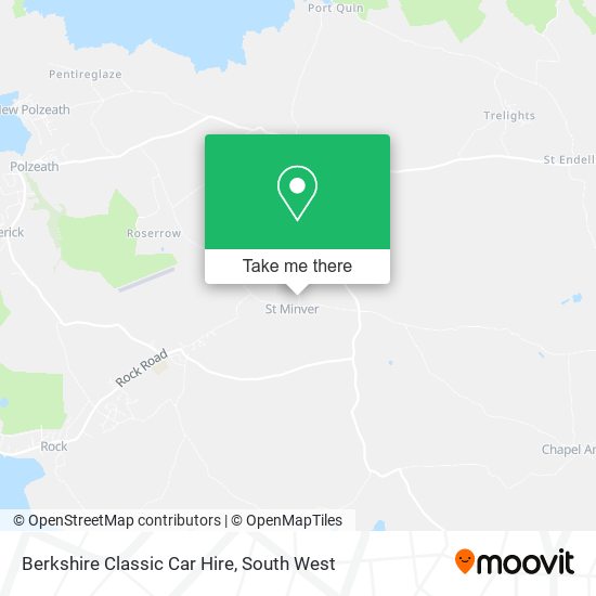 Berkshire Classic Car Hire map