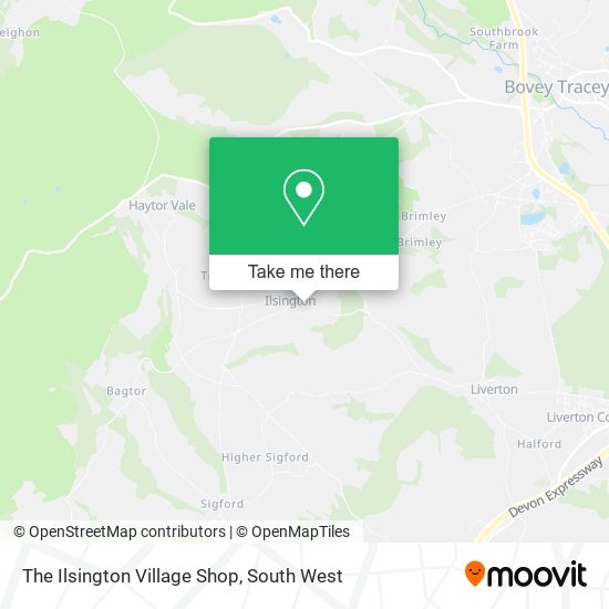 The Ilsington Village Shop map