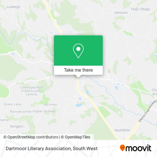Dartmoor Literary Association map