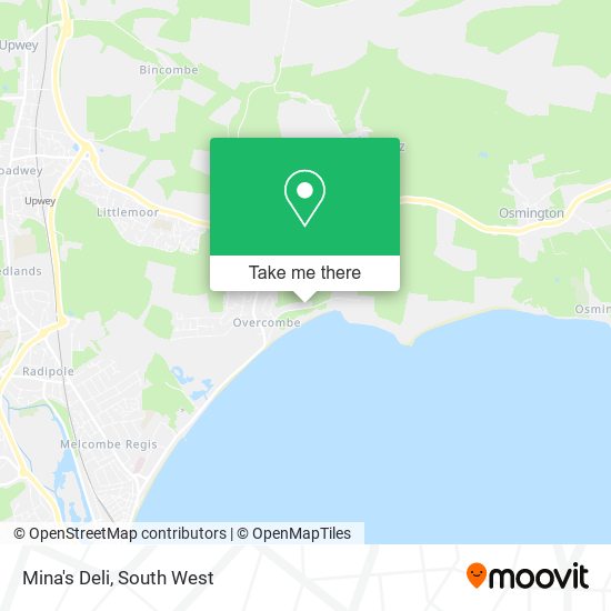 Mina's Deli map