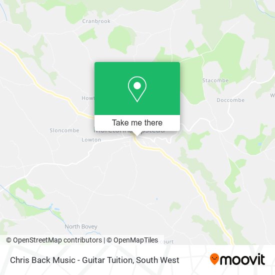 Chris Back Music - Guitar Tuition map