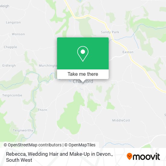 Rebecca, Wedding Hair and Make-Up in Devon. map