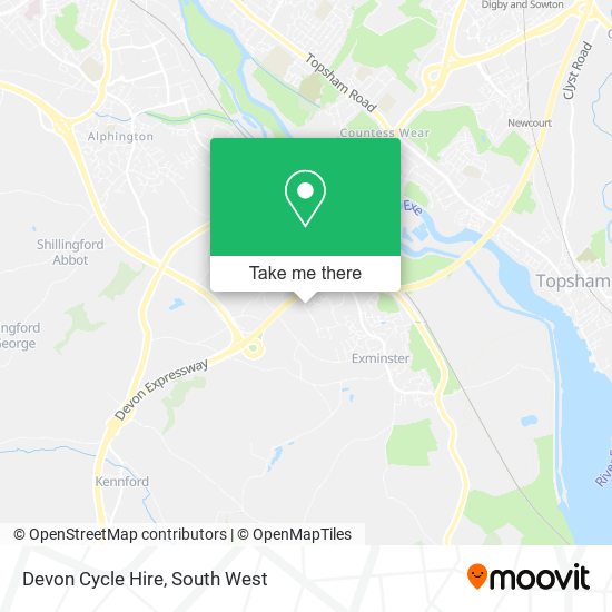Devon Cycle Hire map