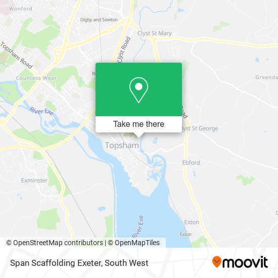 Span Scaffolding Exeter map