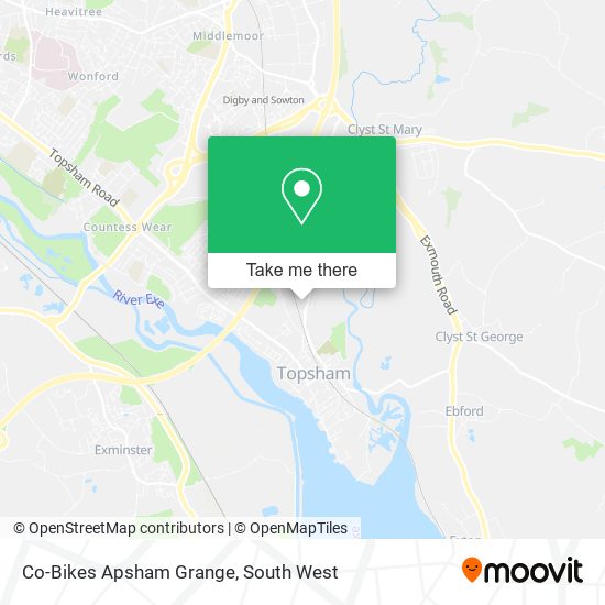 Co-Bikes Apsham Grange map