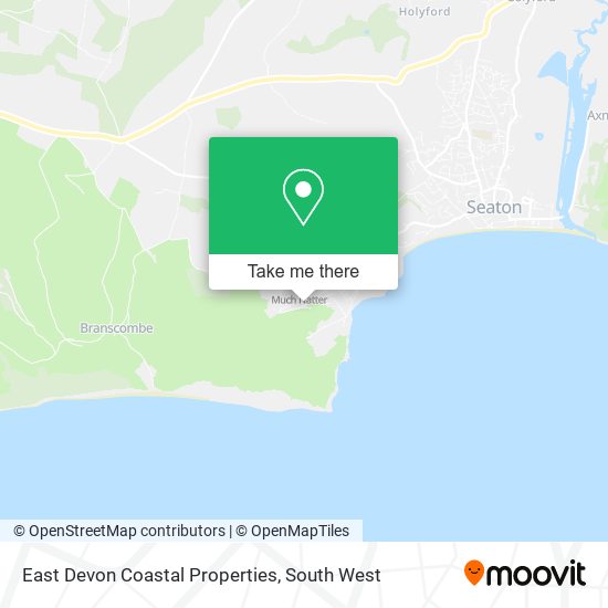 East Devon Coastal Properties map