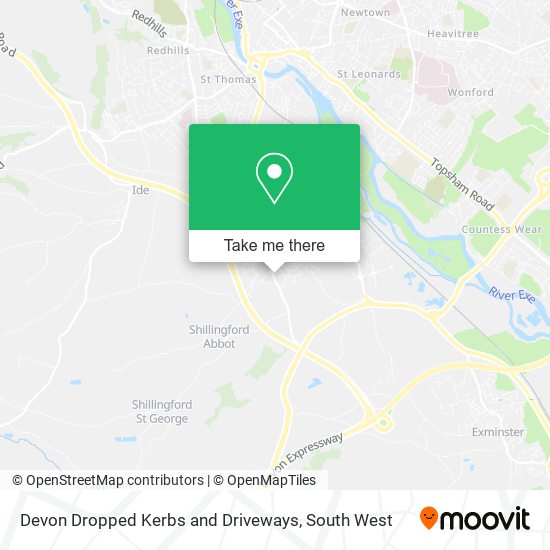 Devon Dropped Kerbs and Driveways map