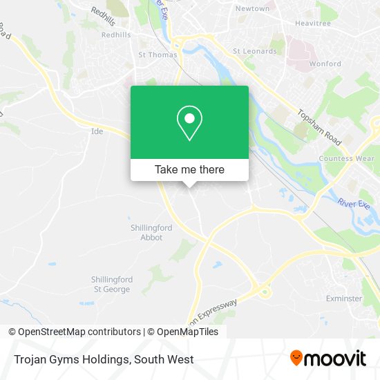 Trojan Gyms Holdings map