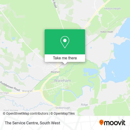 The Service Centre map