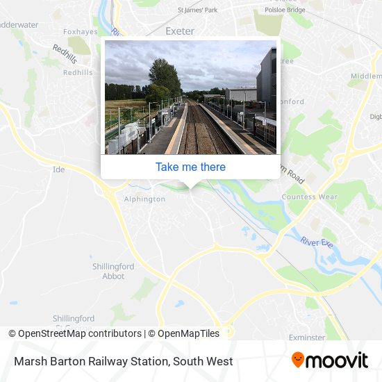 Marsh Barton Railway Station map