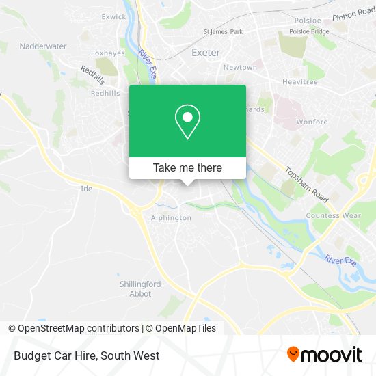 Budget Car Hire map