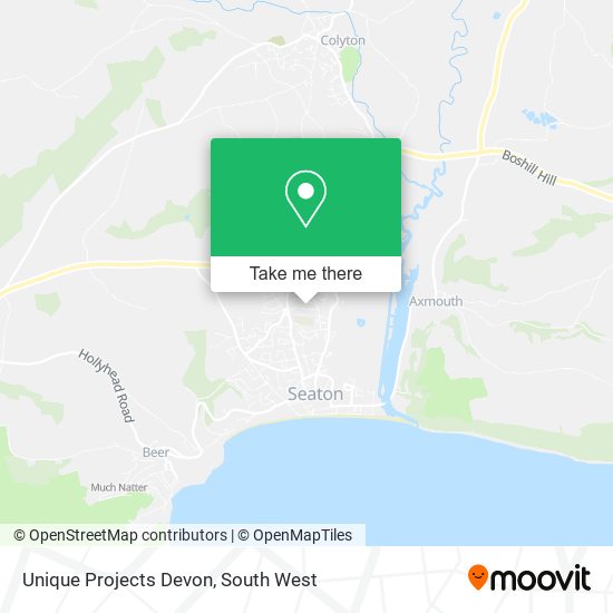 Unique Projects Devon map