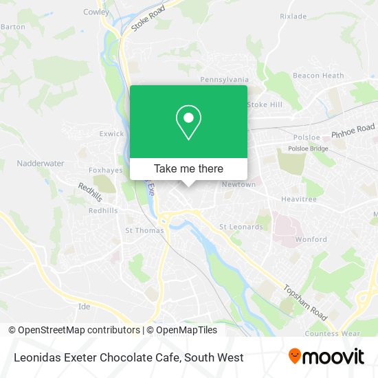 Leonidas Exeter Chocolate Cafe map