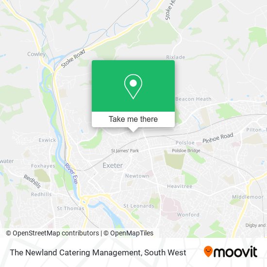 The Newland Catering Management map