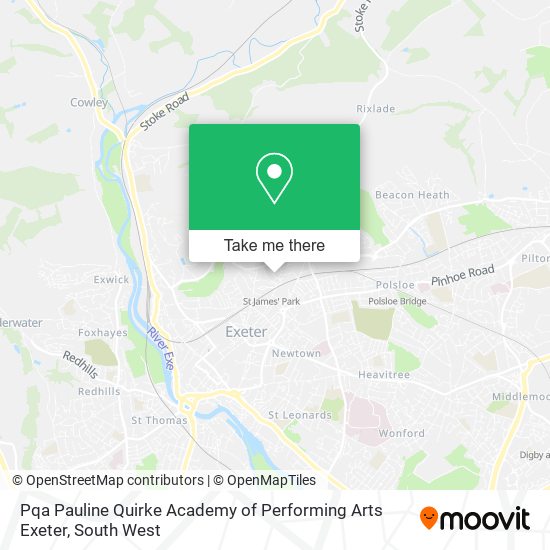 Pqa Pauline Quirke Academy of Performing Arts Exeter map