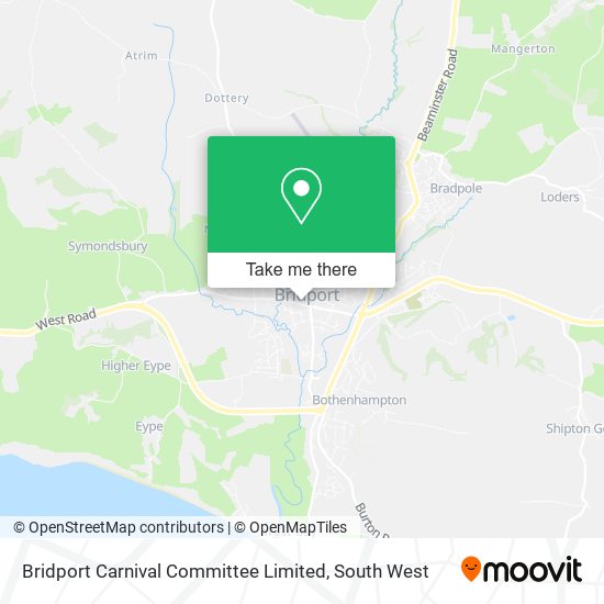 Bridport Carnival Committee Limited map