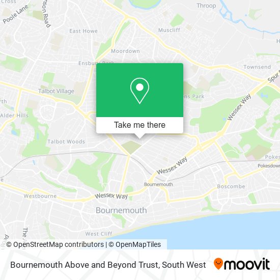 Bournemouth Above and Beyond Trust map