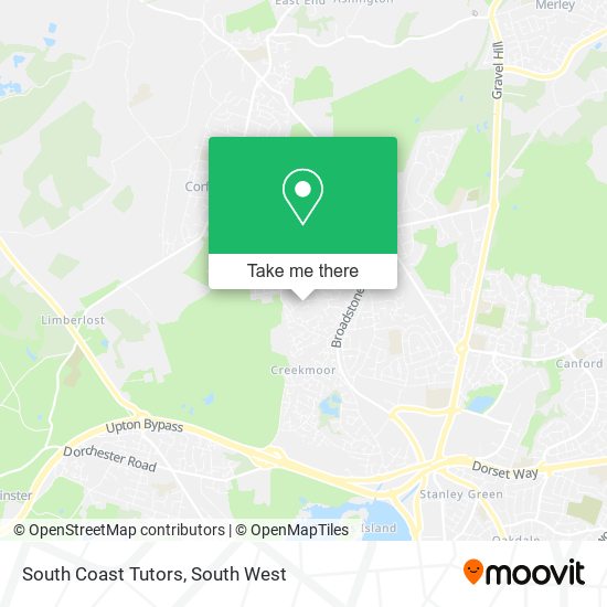 South Coast Tutors map
