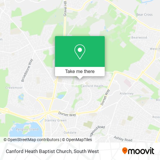 Canford Heath Baptist Church map