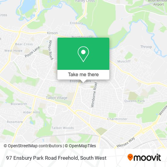 97 Ensbury Park Road Freehold map