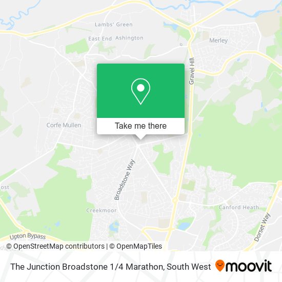 The Junction Broadstone 1 / 4 Marathon map