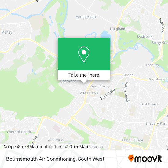 Bournemouth Air Conditioning map