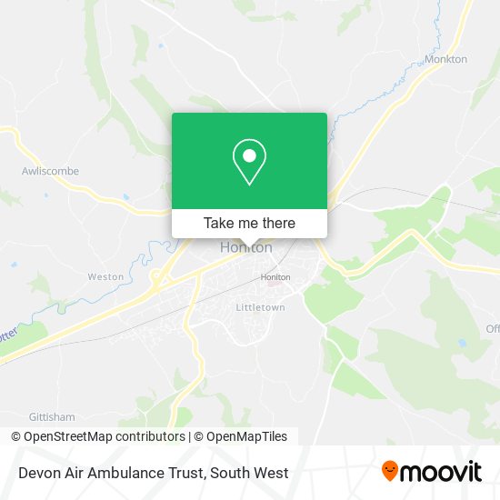 Devon Air Ambulance Trust map