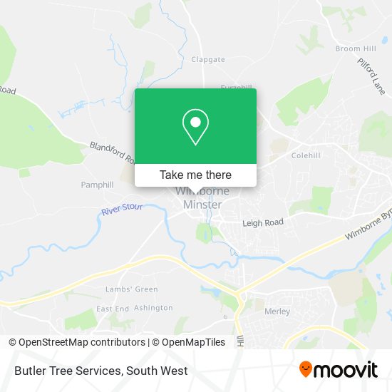 Butler Tree Services map