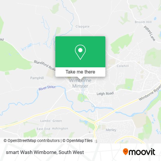 smart Wash Wimborne map