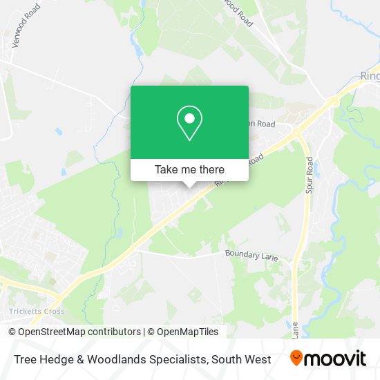 Tree Hedge & Woodlands Specialists map