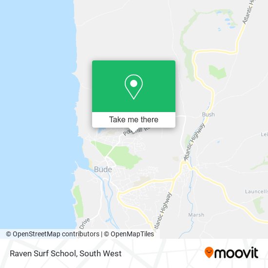 Raven Surf School map