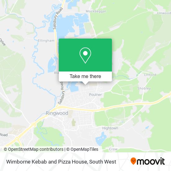 Wimborne Kebab and Pizza House map