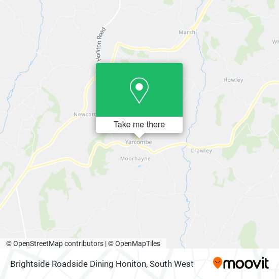 Brightside Roadside Dining Honiton map