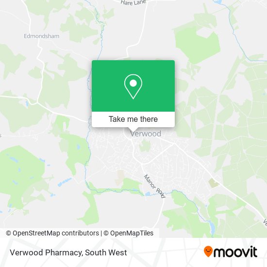 Verwood Pharmacy map