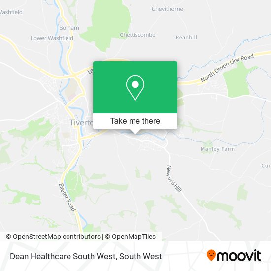 Dean Healthcare South West map