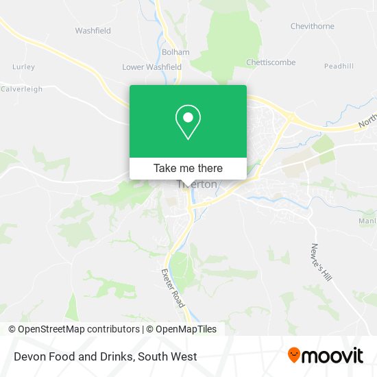 Devon Food and Drinks map