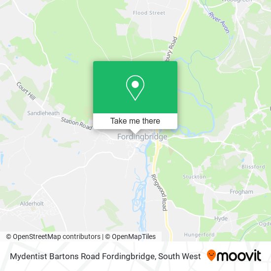 Mydentist Bartons Road Fordingbridge map