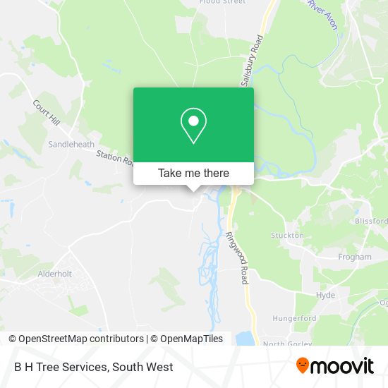 B H Tree Services map