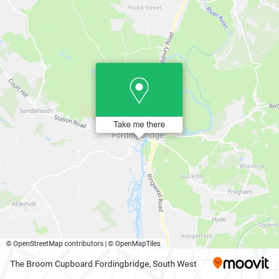 The Broom Cupboard Fordingbridge map