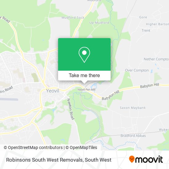 Robinsons South West Removals map