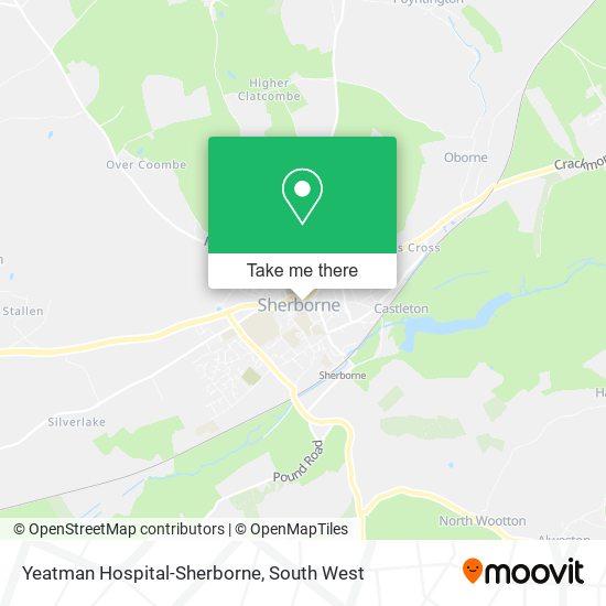 Yeatman Hospital-Sherborne map