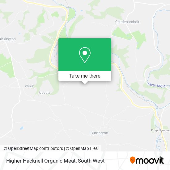 Higher Hacknell Organic Meat map