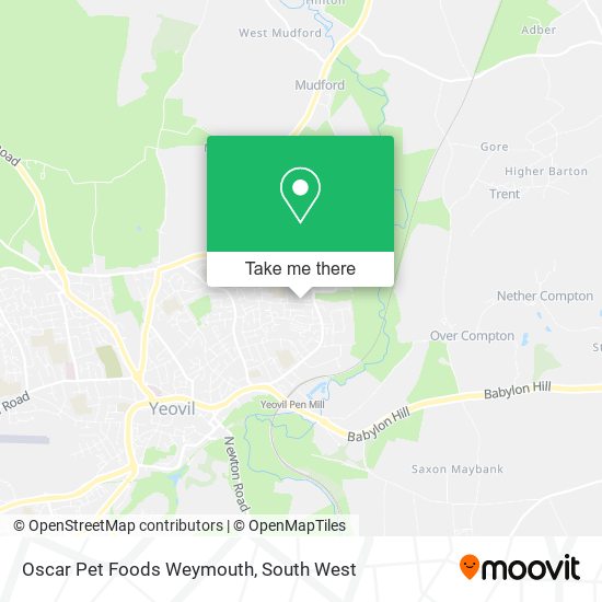 Oscar Pet Foods Weymouth map