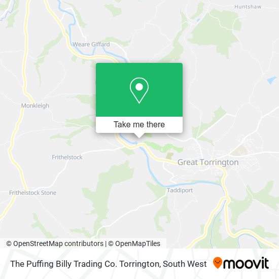 The Puffing Billy Trading Co. Torrington map