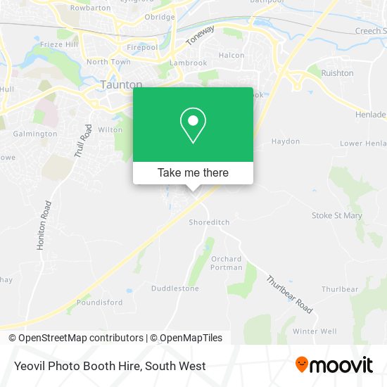 Yeovil Photo Booth Hire map