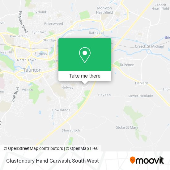 Glastonbury Hand Carwash map