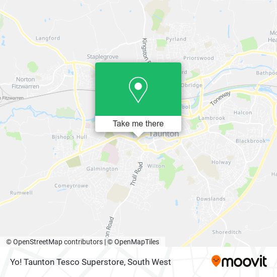 Yo! Taunton Tesco Superstore map