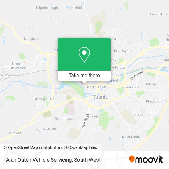 Alan Oaten Vehicle Servicing map