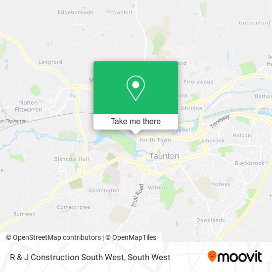 R & J Construction South West map